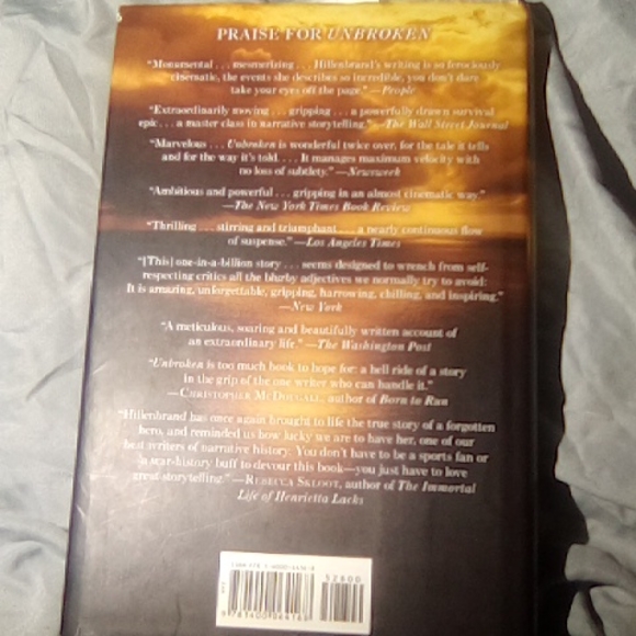 3 FOR $10 "UNBROKEN,". NOVEL BY: LAURA HILLENBRAND - Picture 2 of 2